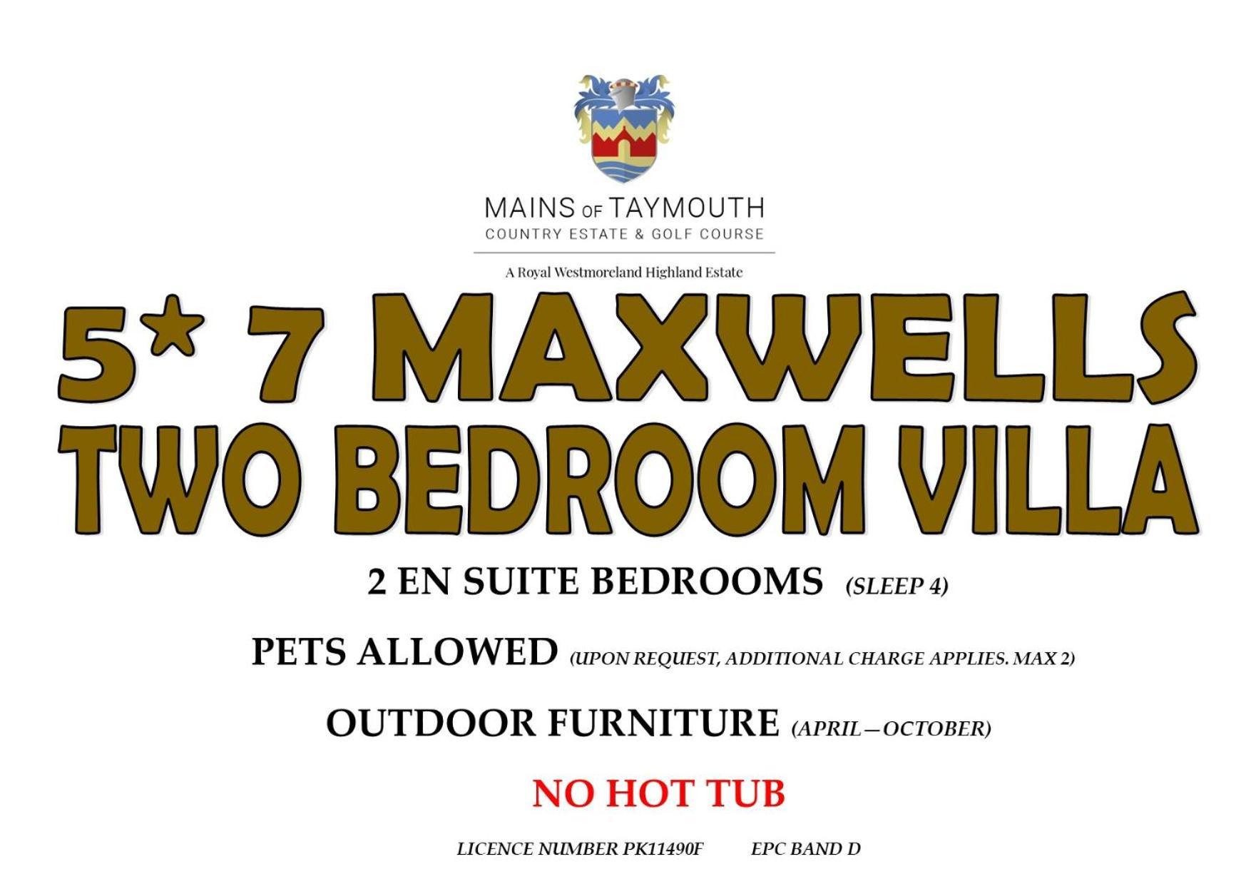 קנמור Mains Of Taymouth Country Estate 5* Maxwell Villas מראה חיצוני תמונה