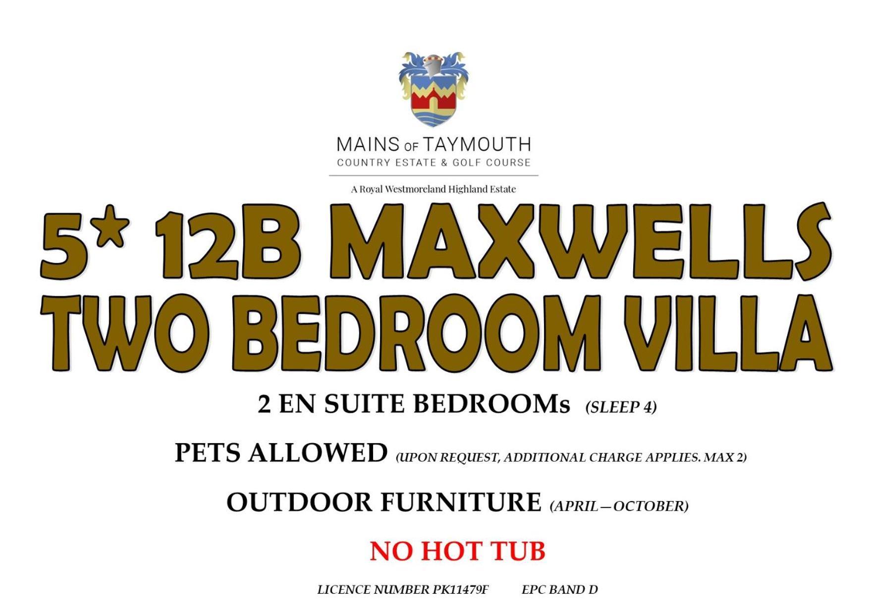 קנמור Mains Of Taymouth Country Estate 5* Maxwell Villas מראה חיצוני תמונה